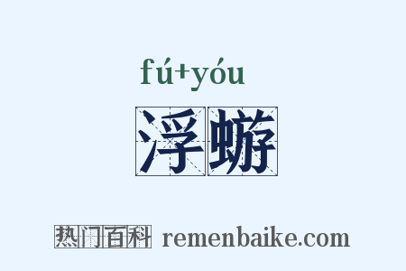 浮蝣是什么意思的图片